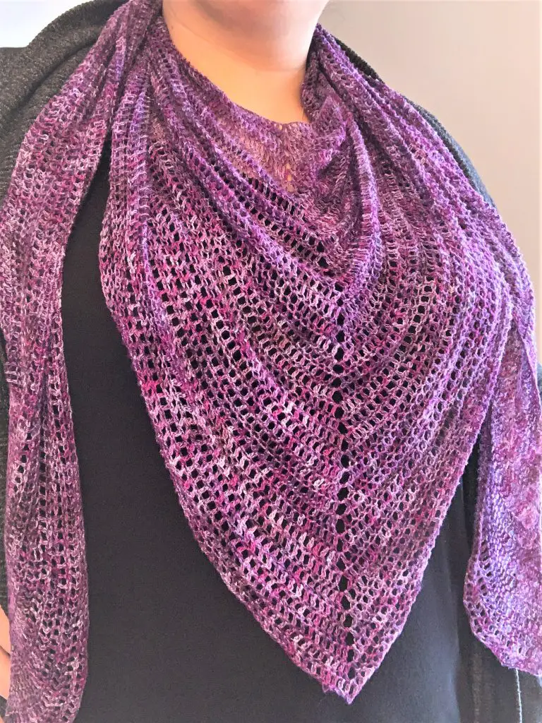 Model wearing the Amethyst Scarf