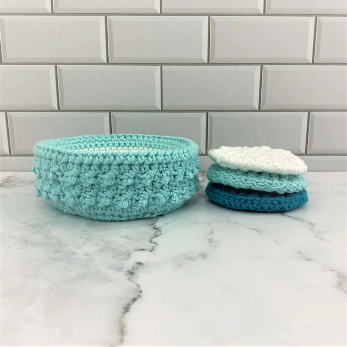 Face Scrubbie Basket – Free Crochet Pattern