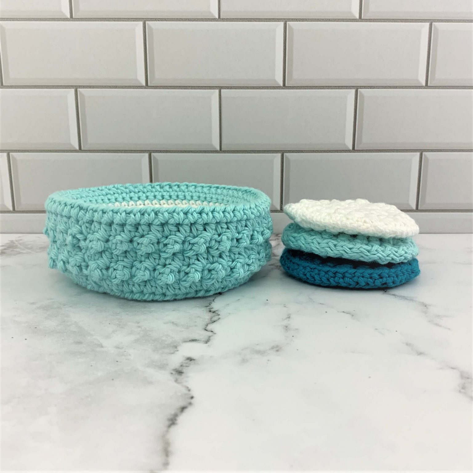Face Scrubbie Basket - Free Crochet Pattern - Crochets By Trista