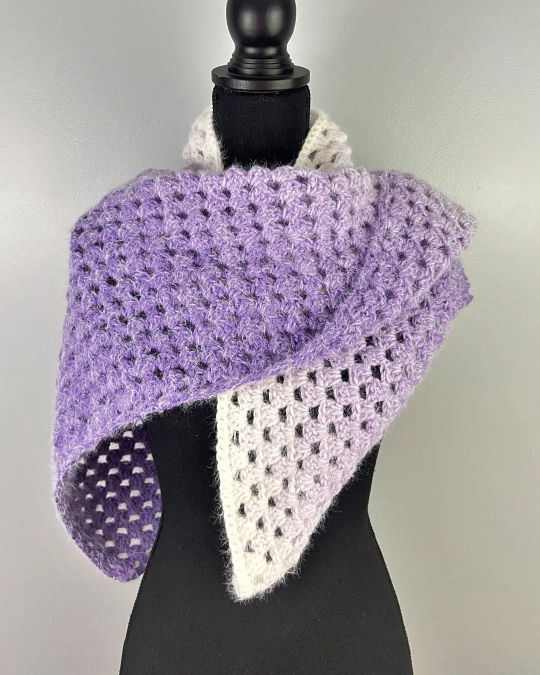 Granny’s Love Triangle Scarf – Free Crochet Pattern